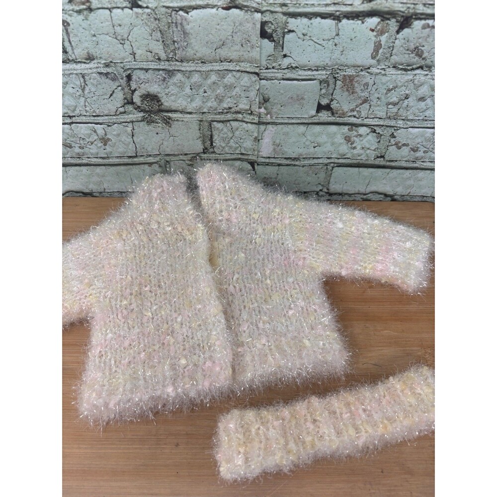 Pleasant Company American Girl Snowball Sweater & Headband 1998 Iridescent Vtg